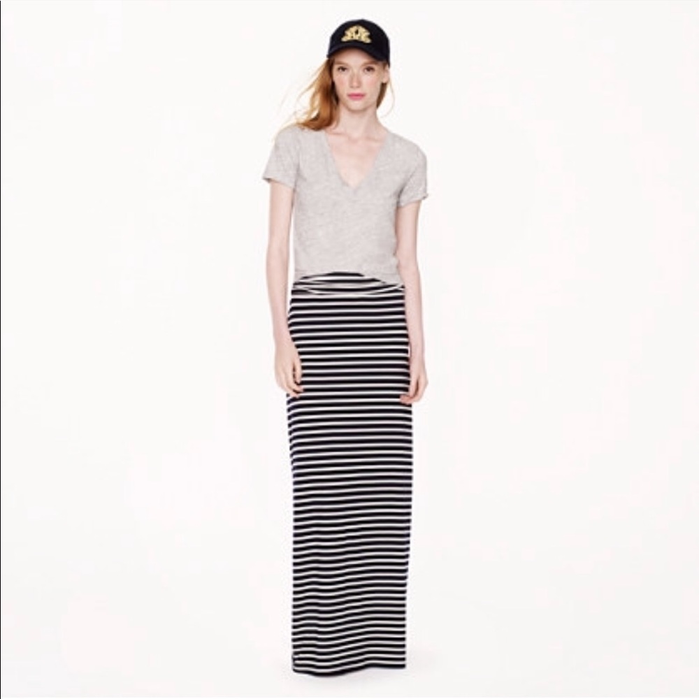 J-Crew Black & White maxi skirt